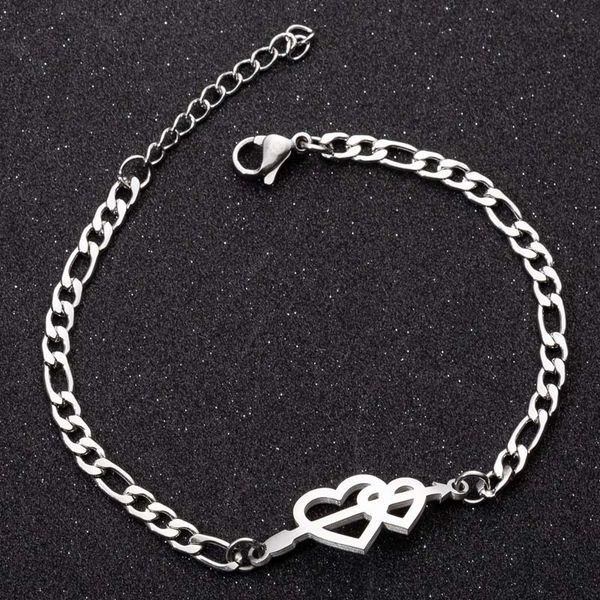 silver heart bracelets women stainless steel chains on hand couples bracelet jewelry 2020 gifts for woman accessories wholesale, Black
silver heart bracelets women stainless steel chains on hand couples bracelet jewelry 2020 gifts for woman accessories wholesale, Black