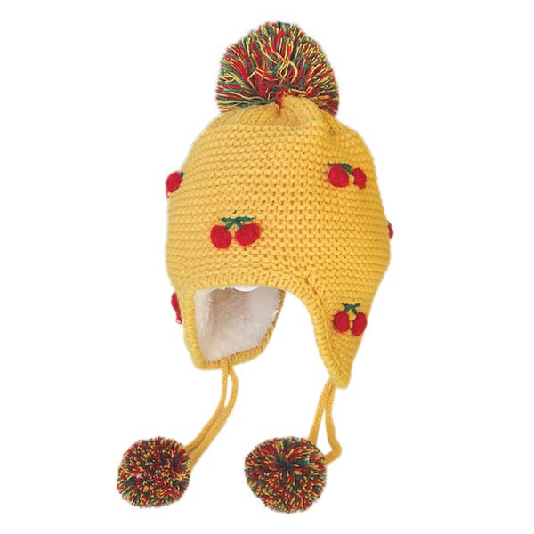 caps & hats winter baby girls boys with plush ball design toddler cherry print casual thicken cap, Yellow
caps & hats winter baby girls boys with plush ball design toddler cherry print casual thicken cap, Yellow