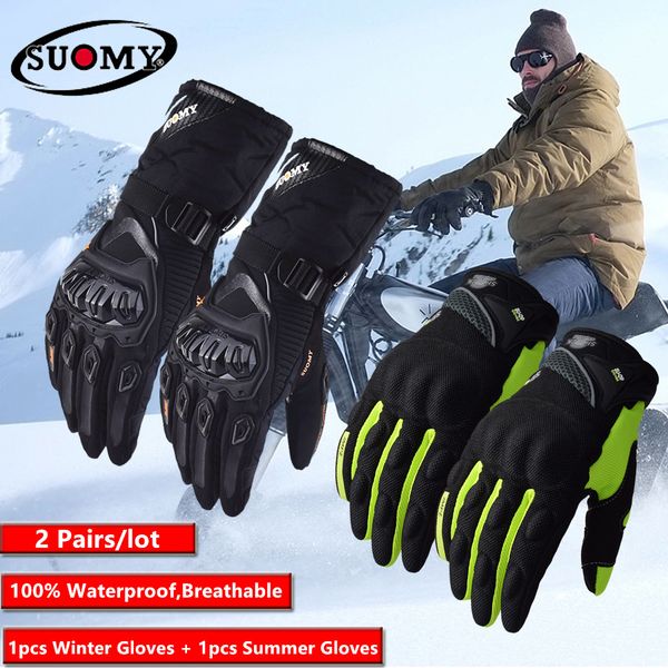 2 pairs/lot suomy winter warm motorcycle gloves 100% waterproof guantes moto luvas touch screen luva motociclista luvas moto, Black
2 pairs/lot suomy winter warm motorcycle gloves 100% waterproof guantes moto luvas touch screen luva motociclista luvas moto, Black