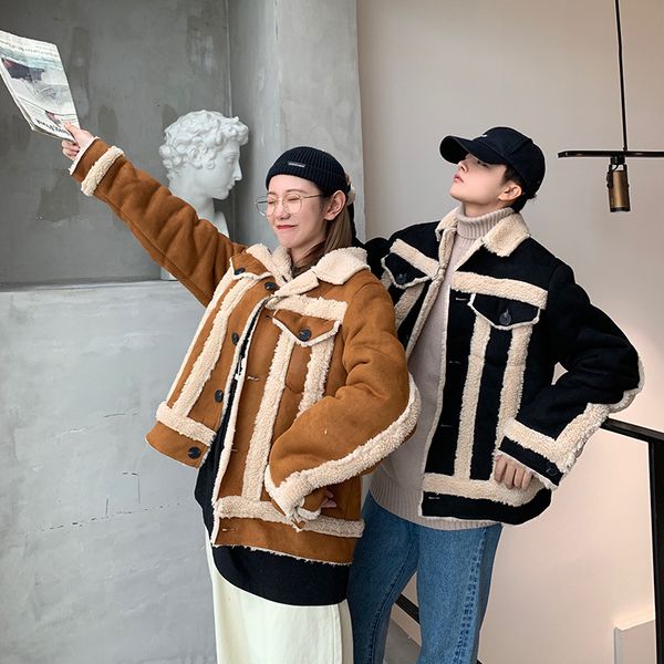 winter 2019 new body slimming couples work pieces students contrast color coat coat loose casual personality youth men's wear, Black
winter 2019 new body slimming couples work pieces students contrast color coat coat loose casual personality youth men's wear, Black