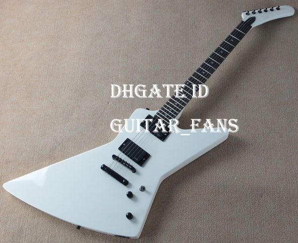 heavy metallic james hetfield gloss white explorer electric guitar china active emg pickups & 9v battery box, dot inlay, black hardware
heavy metallic james hetfield gloss white explorer electric guitar china active emg pickups & 9v battery box, dot inlay, black hardware