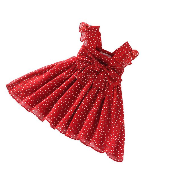 new summer sleeveless red chiffon polka dots girls dresse cutte children princess dresses for liitle girl baby cloth factory direct sales, Red;yellow
new summer sleeveless red chiffon polka dots girls dresse cutte children princess dresses for liitle girl baby cloth factory direct sales, Red;yellow