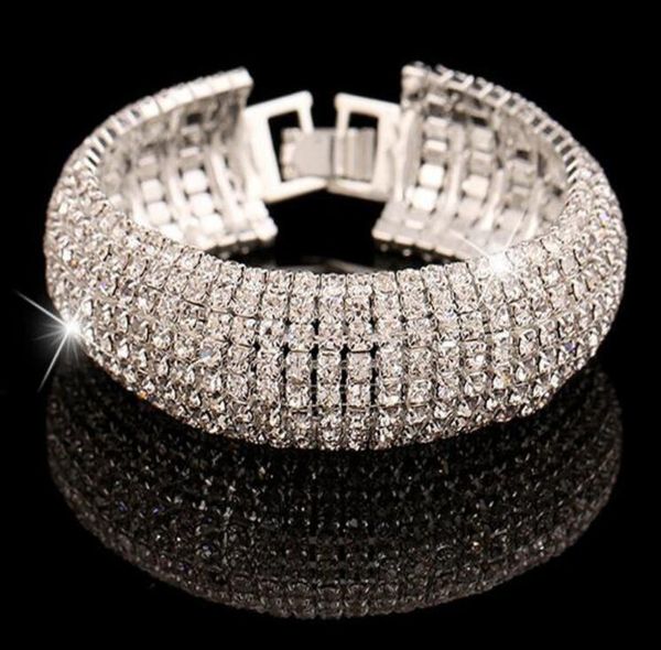 luxury vintage rhinestone bracelet crystal bracelets for women charm silver bracelets & bangles femme bridal wedding fine jewelry gift, Black
luxury vintage rhinestone bracelet crystal bracelets for women charm silver bracelets & bangles femme bridal wedding fine jewelry gift, Black
