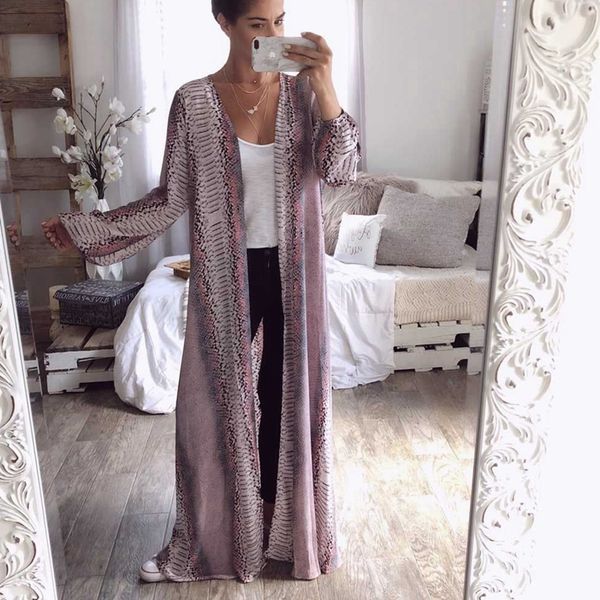 casual womens long sleeve snake skin print chiffon cardigan boho outwear tops, White
casual womens long sleeve snake skin print chiffon cardigan boho outwear tops, White