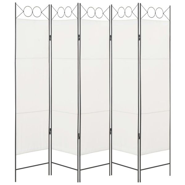 partition wall 5 panels white 200 x 180 cm garden sets