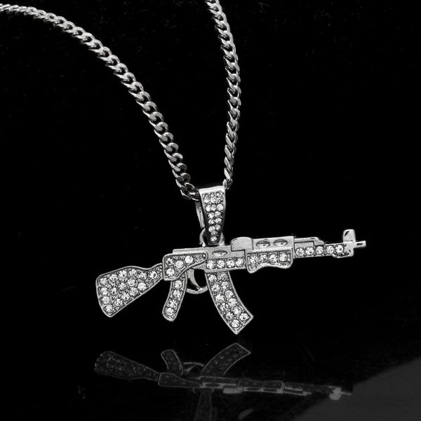 fashion- out ak47 pendant necklace for mens new fashion hip hop jewelry gold cuban link chain necklace, Silver
fashion- out ak47 pendant necklace for mens new fashion hip hop jewelry gold cuban link chain necklace, Silver
