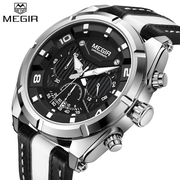 megir brand men creative big dial luxury fashion quartz wristwatches waterproof sports watches men's clock relogio masculino, Slivery;brown
megir brand men creative big dial luxury fashion quartz wristwatches waterproof sports watches men's clock relogio masculino, Slivery;brown
