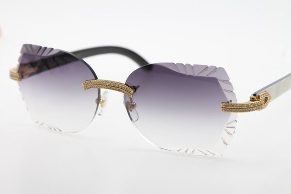 big stones glasses 3524012 rimless white inside black buffalo horn sunglasses cat eye glasses carved lens new, White;black
big stones glasses 3524012 rimless white inside black buffalo horn sunglasses cat eye glasses carved lens new, White;black