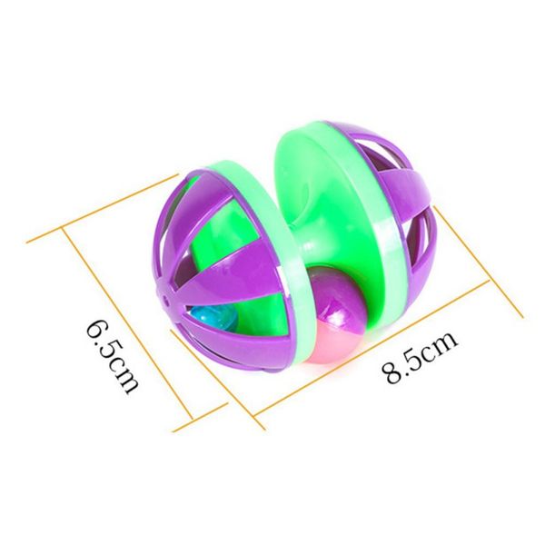 plastic rolling pet exerciser toys plastic bell ball toy interactive cat teaser squeaky toy for cat tool
plastic rolling pet exerciser toys plastic bell ball toy interactive cat teaser squeaky toy for cat tool