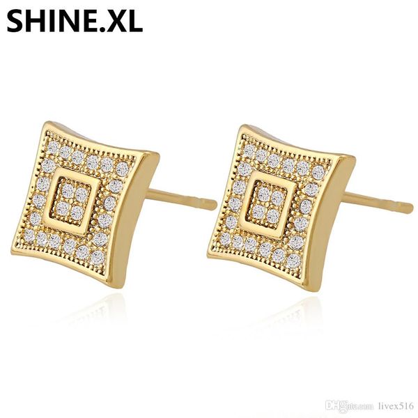 hip hop square men's neutral stud earrings micro-zircon temperament earrings for women mother day gift idea, Golden;silver
hip hop square men's neutral stud earrings micro-zircon temperament earrings for women mother day gift idea, Golden;silver
