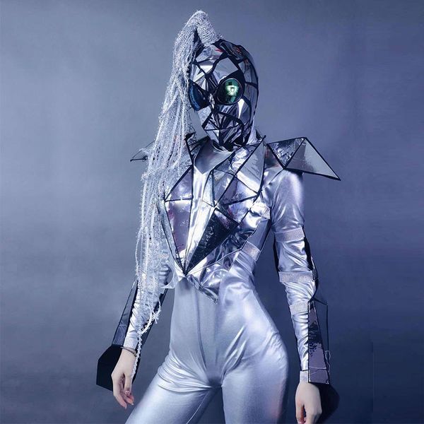 silver mirror costume future technology show stage jumpsuit set soldier men and women gogo dance team party rave costume mask, Black;red
silver mirror costume future technology show stage jumpsuit set soldier men and women gogo dance team party rave costume mask, Black;red