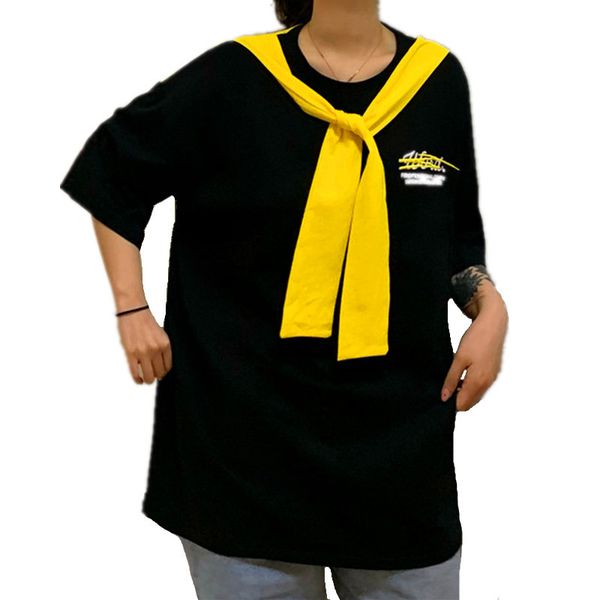 summer scarves stitching lace-up short sleeve tshirt women casual loose t-shirt female street fashion tee vacation clothes, White
summer scarves stitching lace-up short sleeve tshirt women casual loose t-shirt female street fashion tee vacation clothes, White