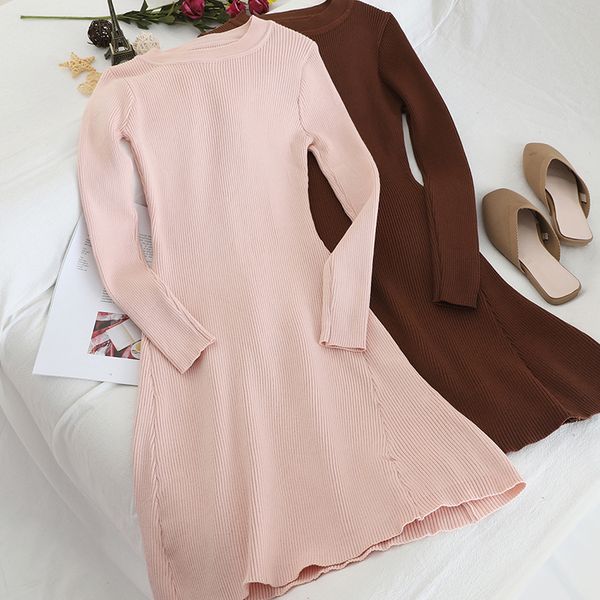 vintage autumn winter women knit sweater dress high waist thread midi knitted dress a-line female solid elegant dresses, White;black
vintage autumn winter women knit sweater dress high waist thread midi knitted dress a-line female solid elegant dresses, White;black