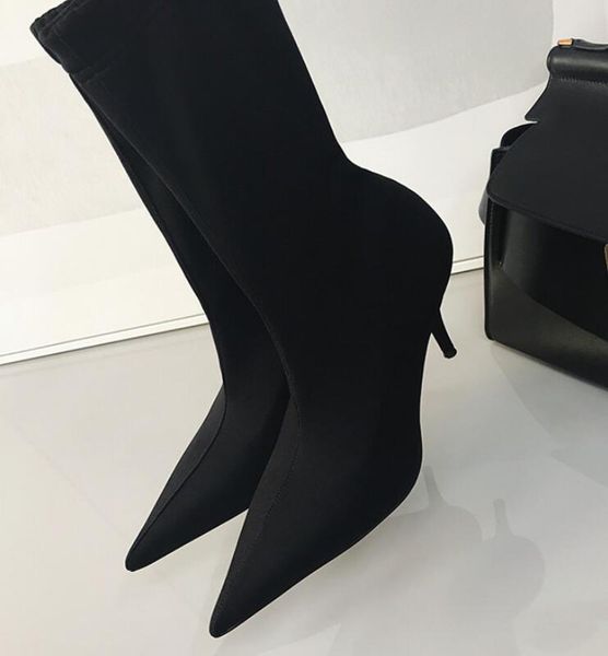 women boots black elastic socks boots women's fashion pointed thin cat heel short 4cm 35-40 box
women boots black elastic socks boots women's fashion pointed thin cat heel short 4cm 35-40 box