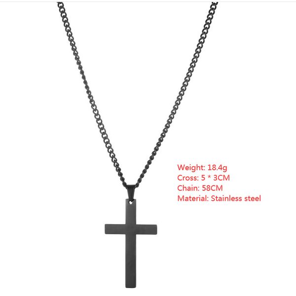 simple classic cross pendant necklaces stainless steel long sweater chain statement jewelry choker necklace for women men, Silver
simple classic cross pendant necklaces stainless steel long sweater chain statement jewelry choker necklace for women men, Silver