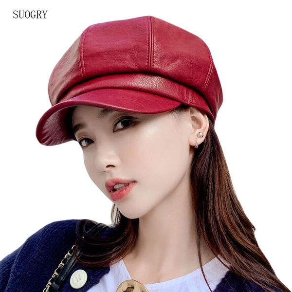 suogry 2019 retro pu beret black faux leather newsboy octagonal hat cap the french artist women beret, Blue;gray
suogry 2019 retro pu beret black faux leather newsboy octagonal hat cap the french artist women beret, Blue;gray