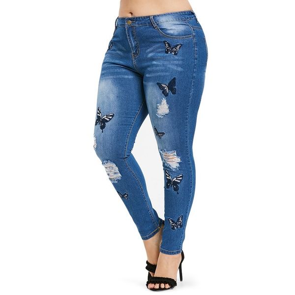 AprilGrass Brand Designer Plus Size Butterfly Distressed Embroidered Jeans Women Skinny High Waist Pencil Pants Denim Jean Ladies Trousers
AprilGrass Brand Designer Plus Size Butterfly Distressed Embroidered Jeans Women Skinny High Waist Pencil Pants Denim Jean Ladies Trousers