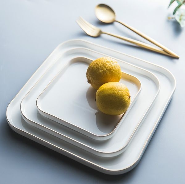 new product european style and creative simple style western dish ceramic square dish home steak dishes
new product european style and creative simple style western dish ceramic square dish home steak dishes