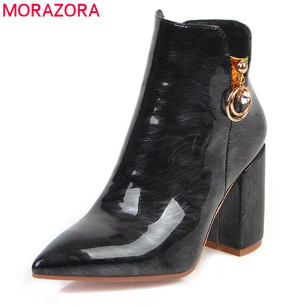 morazora 2020 new arrival women ankle boots metal decoration square high heels boots zip fashion dress party shoes ladies, Black
morazora 2020 new arrival women ankle boots metal decoration square high heels boots zip fashion dress party shoes ladies, Black