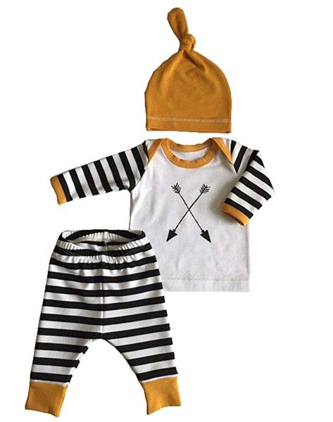 3pcs/set newborn baby girl boy striped long sleeve pant hat outfits clothes, Blue;gray
3pcs/set newborn baby girl boy striped long sleeve pant hat outfits clothes, Blue;gray