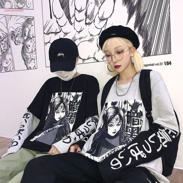 harajuku dark comic японский печати сращивание поддельный двухкусочный футболка 2020 осень стиль gothic длинные рукава o шеи основывая рубаш, White
harajuku dark comic японский печати сращивание поддельный двухкусочный футболка 2020 осень стиль gothic длинные рукава o шеи основывая рубаш, White