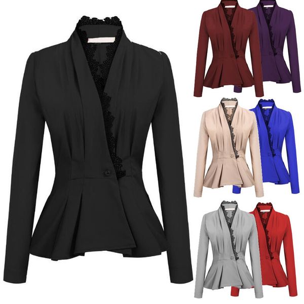 spring female polyester design coats fashion women style long sleeve lace patchwork blazer elegant slim formal suit coat, Black;white
spring female polyester design coats fashion women style long sleeve lace patchwork blazer elegant slim formal suit coat, Black;white