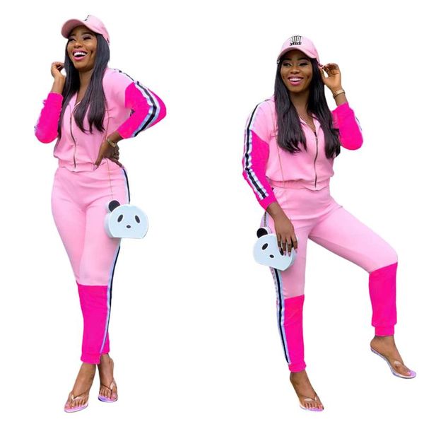 striped side 2 piece set sport wear casual women hooded collar long sleeve zip jacket and elastic waist cosy trousers ll6243g, White
striped side 2 piece set sport wear casual women hooded collar long sleeve zip jacket and elastic waist cosy trousers ll6243g, White