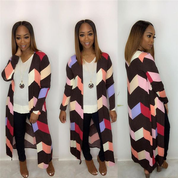mulit colors striped panelled womens designer jackets fashion loose long womens cardigan coats casual females clothing, Black;brown
mulit colors striped panelled womens designer jackets fashion loose long womens cardigan coats casual females clothing, Black;brown