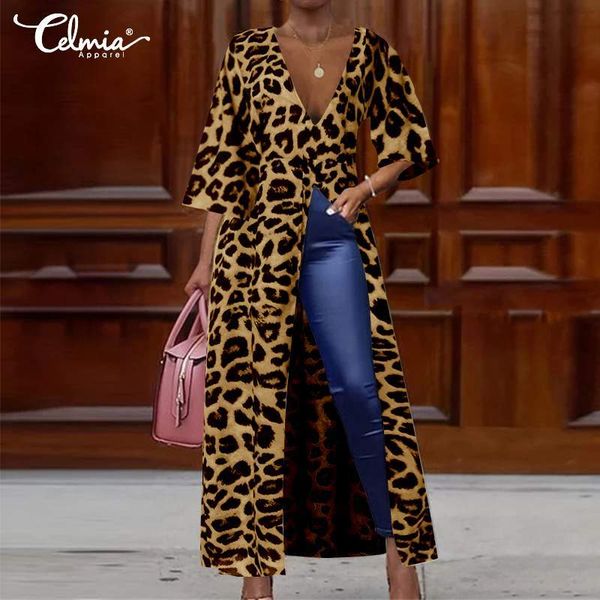 plus size women long maxi dress celmia v-neck high split female shirt sundress leopard print vestidos party robe s-5xl, Black;gray
plus size women long maxi dress celmia v-neck high split female shirt sundress leopard print vestidos party robe s-5xl, Black;gray