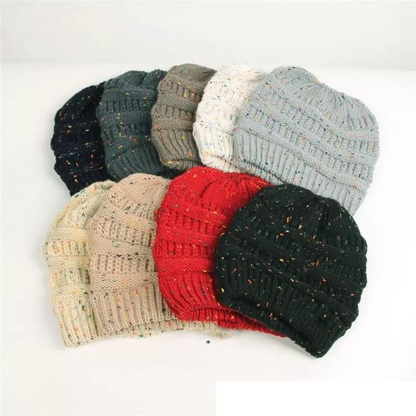 26 styles brand winter pony tail warm knitted caps casual sports hats thicken crochet ski baseball solid confetti beanie caps, Blue;gray
26 styles brand winter pony tail warm knitted caps casual sports hats thicken crochet ski baseball solid confetti beanie caps, Blue;gray