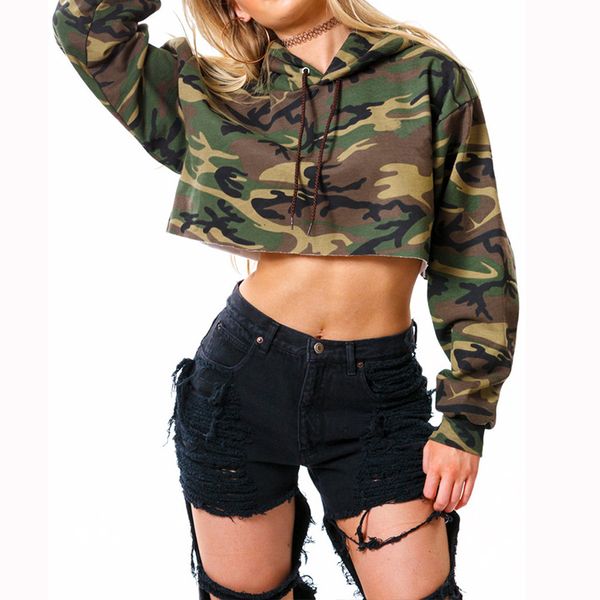 women hoodies sweatshirts 2018 autumn casual loose fashion camouflage print crop hooded long sleeve short pullover, Black
women hoodies sweatshirts 2018 autumn casual loose fashion camouflage print crop hooded long sleeve short pullover, Black