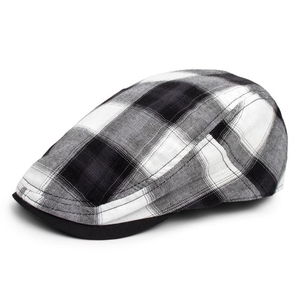 men hat visor england style black and white big plaid outdoor sunhat thin breathable male cap, Blue;gray
men hat visor england style black and white big plaid outdoor sunhat thin breathable male cap, Blue;gray