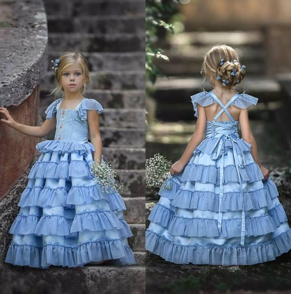 2020 sky blue girl dresses square appliqued tiered bandage birthday gown sleeveless ruffle girl pageant gown, White;blue
2020 sky blue girl dresses square appliqued tiered bandage birthday gown sleeveless ruffle girl pageant gown, White;blue