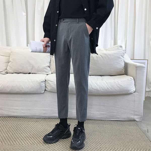 suit pants men's slim fashion solid color business casual dress pants men streetwear wild british style trousers mens 28-38, White;black
suit pants men's slim fashion solid color business casual dress pants men streetwear wild british style trousers mens 28-38, White;black