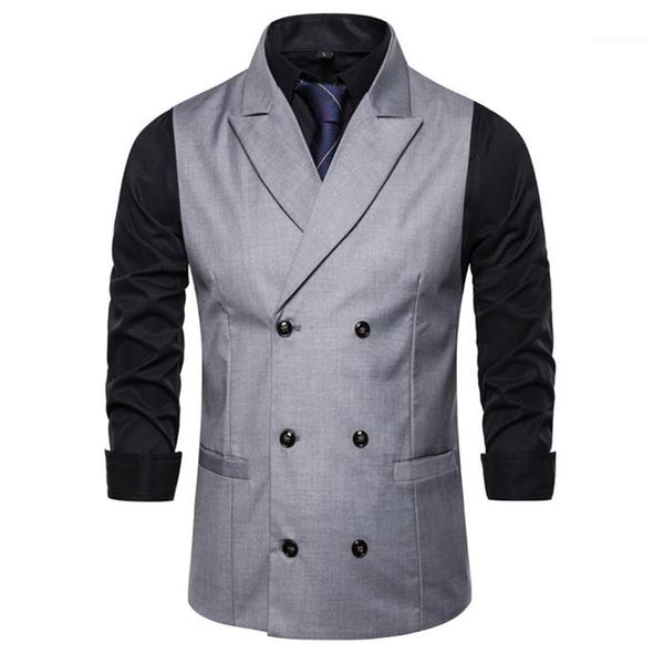 slim vest v neck double breasted sleeveless fashion solid color outerwear male clothing mens business suit, Black;white
slim vest v neck double breasted sleeveless fashion solid color outerwear male clothing mens business suit, Black;white