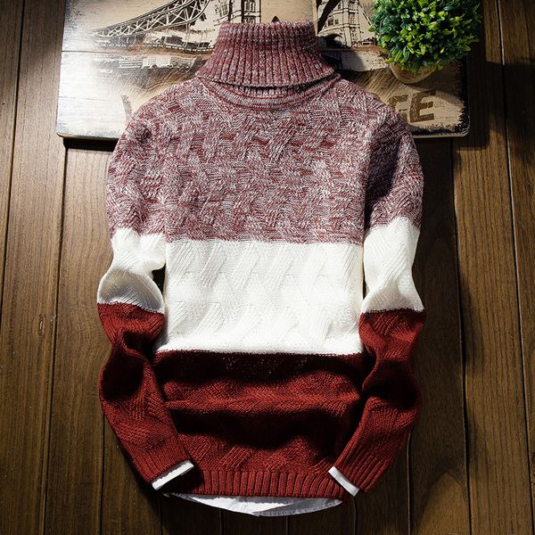 2018 зимний свитер мужчины толстые теплые пуловеры водолазка свитера slim fit мужская одежда повседневные топы мужской пуловер 3xl, White;black 
2018 зимний свитер мужчины толстые теплые пуловеры водолазка свитера slim fit мужская одежда повседневные топы мужской пуловер 3xl, White;black