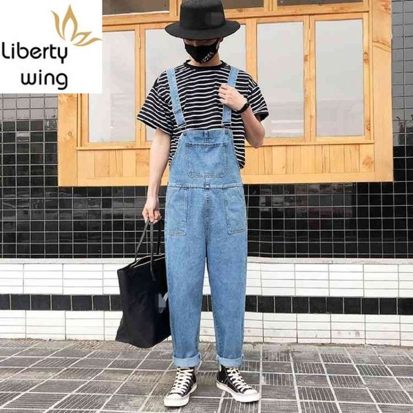 high street denim jumpsuits men ankle length button-strap jeans fashion loose fit hip hop jumpsuit one-piece harem pants s-2xl, Blue
high street denim jumpsuits men ankle length button-strap jeans fashion loose fit hip hop jumpsuit one-piece harem pants s-2xl, Blue
