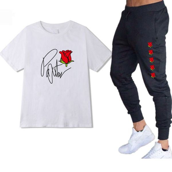 men's sportswear t-shirt set streetwear men and women hip-hop trend printing rose shirt sports pants suit tracksuit women, Gray
men's sportswear t-shirt set streetwear men and women hip-hop trend printing rose shirt sports pants suit tracksuit women, Gray