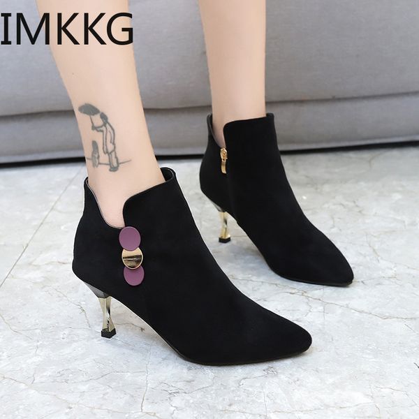 2019 new autumn stiletto thin high heels pointed toe pu boots faux leather zipper style women ankle boots f90337, Black
2019 new autumn stiletto thin high heels pointed toe pu boots faux leather zipper style women ankle boots f90337, Black