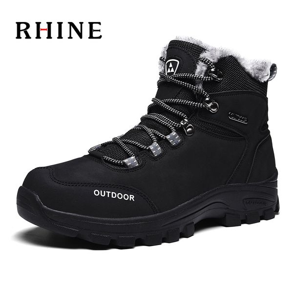 rhine winter quality snow boots for men new plush thick-sole warm ankle boots men comfortable lace-up pu soft leather, Black
rhine winter quality snow boots for men new plush thick-sole warm ankle boots men comfortable lace-up pu soft leather, Black