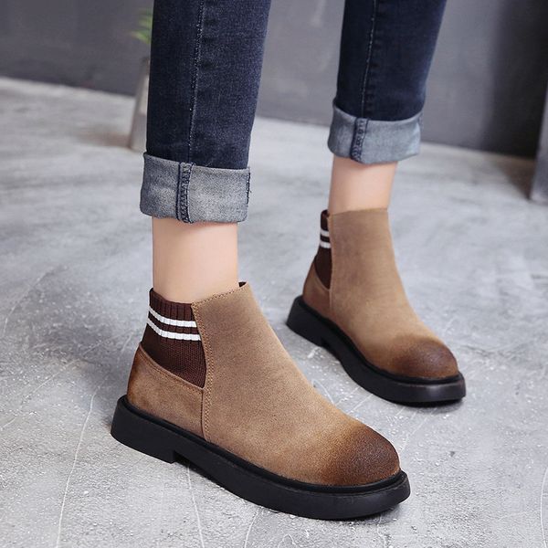 2019 new autumn boots women shoes woman retro flock short ankle boots square low heels round toe slip on plus size, Black
2019 new autumn boots women shoes woman retro flock short ankle boots square low heels round toe slip on plus size, Black