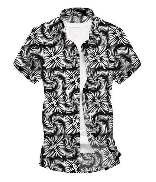 2020 new men's 3d printed geometric abstract pattern short-sleeved shirts beach hawaiian shirts, White;black
2020 new men's 3d printed geometric abstract pattern short-sleeved shirts beach hawaiian shirts, White;black