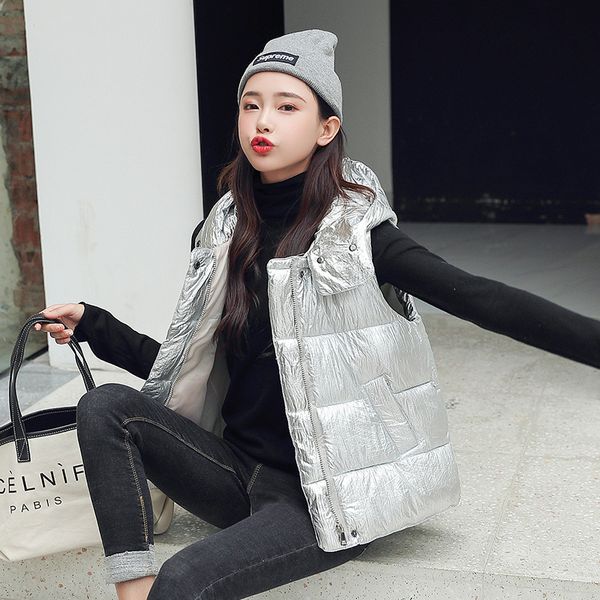 back season special selling down cotton vest 2019 light noodles small vest cotton-padded clothes woman easy waistcoat loose coat, Black;white
back season special selling down cotton vest 2019 light noodles small vest cotton-padded clothes woman easy waistcoat loose coat, Black;white
