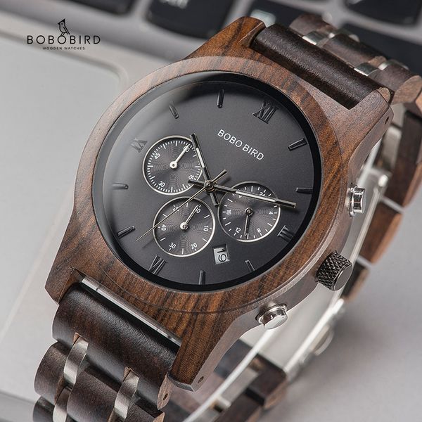 bobo bird wood watches men business luxury swatch color optional with wood stainless steel band v-p19, Slivery;brown
bobo bird wood watches men business luxury swatch color optional with wood stainless steel band v-p19, Slivery;brown