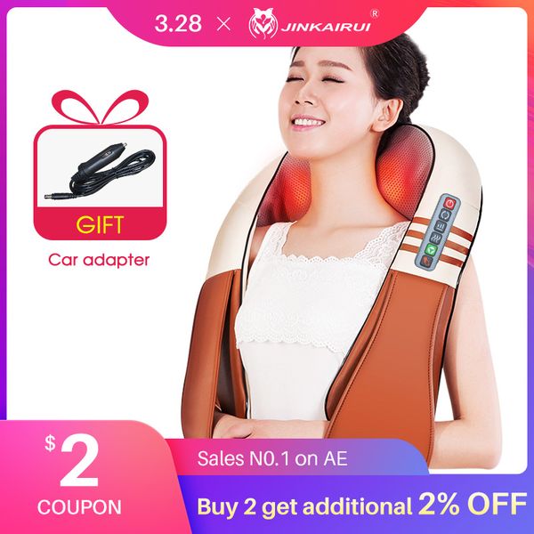 with gift box)jinkairui u shape electrical shiatsu back neck shoulder body massager infrared heated kneading car/home massagem
with gift box)jinkairui u shape electrical shiatsu back neck shoulder body massager infrared heated kneading car/home massagem