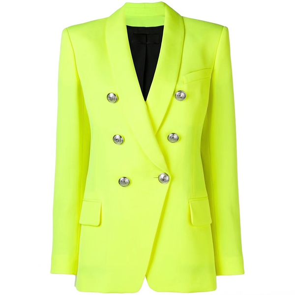 deat 2019 excellent quality blazer for women ladies double breasted metal buttons long blazer jacket neon yellow mf807, White;black
deat 2019 excellent quality blazer for women ladies double breasted metal buttons long blazer jacket neon yellow mf807, White;black