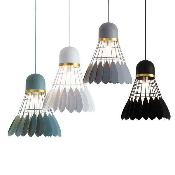 Nordic Modern Badminton LED Pendant Lights Iron Creative shuttlecock Droplight Fixtures black white Home Lighting Hanging Lamp
Nordic Modern Badminton LED Pendant Lights Iron Creative shuttlecock Droplight Fixtures black white Home Lighting Hanging Lamp