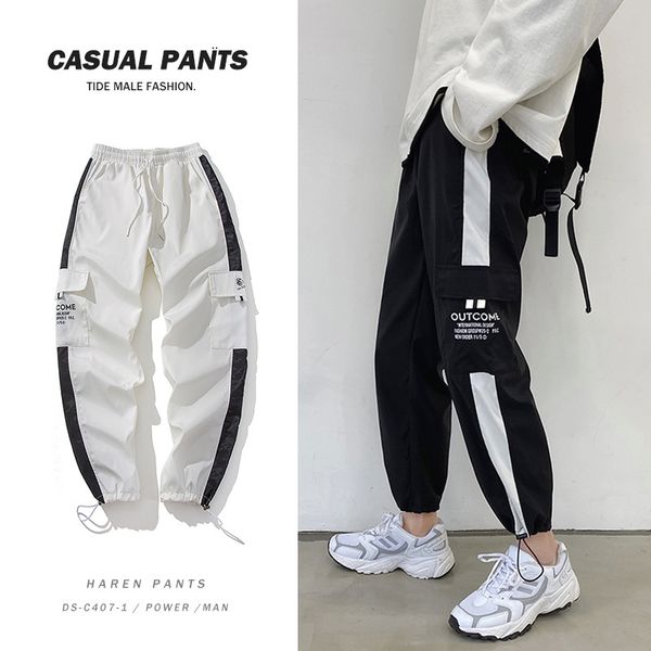 polyester pants men's overalls summer thin trend mix and match 9-point legging casual sports pants trend brand, Black
polyester pants men's overalls summer thin trend mix and match 9-point legging casual sports pants trend brand, Black