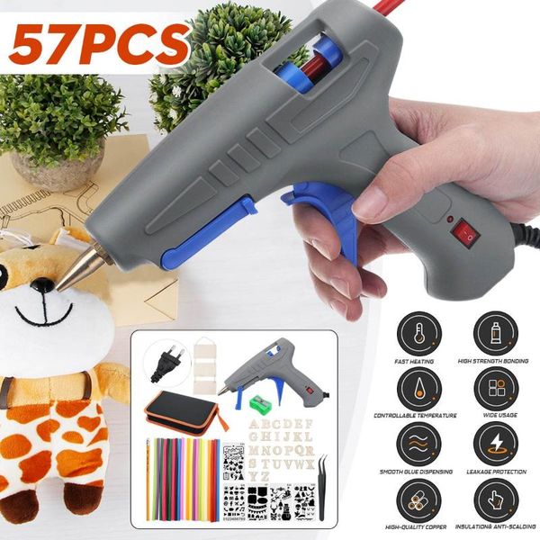 57pcs melt glue guns 30w stencil set diy wood soldering carft pyrography kit electric heat temperature tool eu/us plug
57pcs melt glue guns 30w stencil set diy wood soldering carft pyrography kit electric heat temperature tool eu/us plug