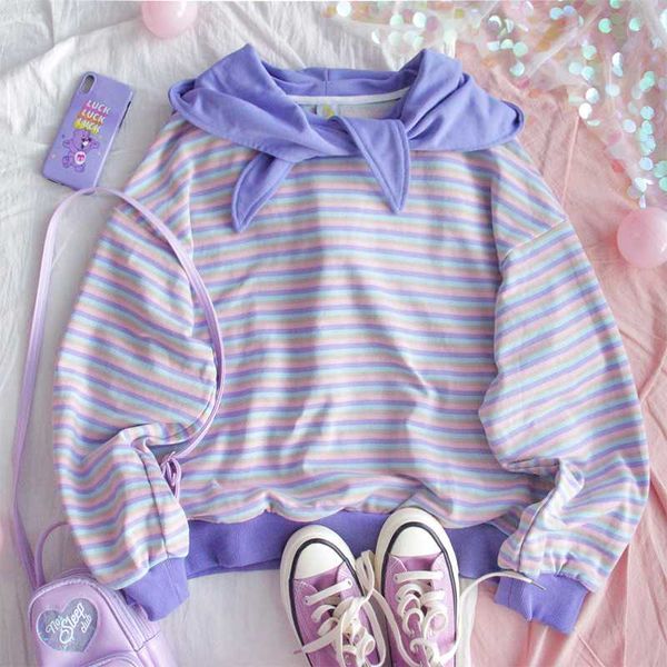 korean fashion women's sweatshirt stripe hoodie pullovers long sleeves harajuku casual kawaii o-neck clothes for women, Black
korean fashion women's sweatshirt stripe hoodie pullovers long sleeves harajuku casual kawaii o-neck clothes for women, Black